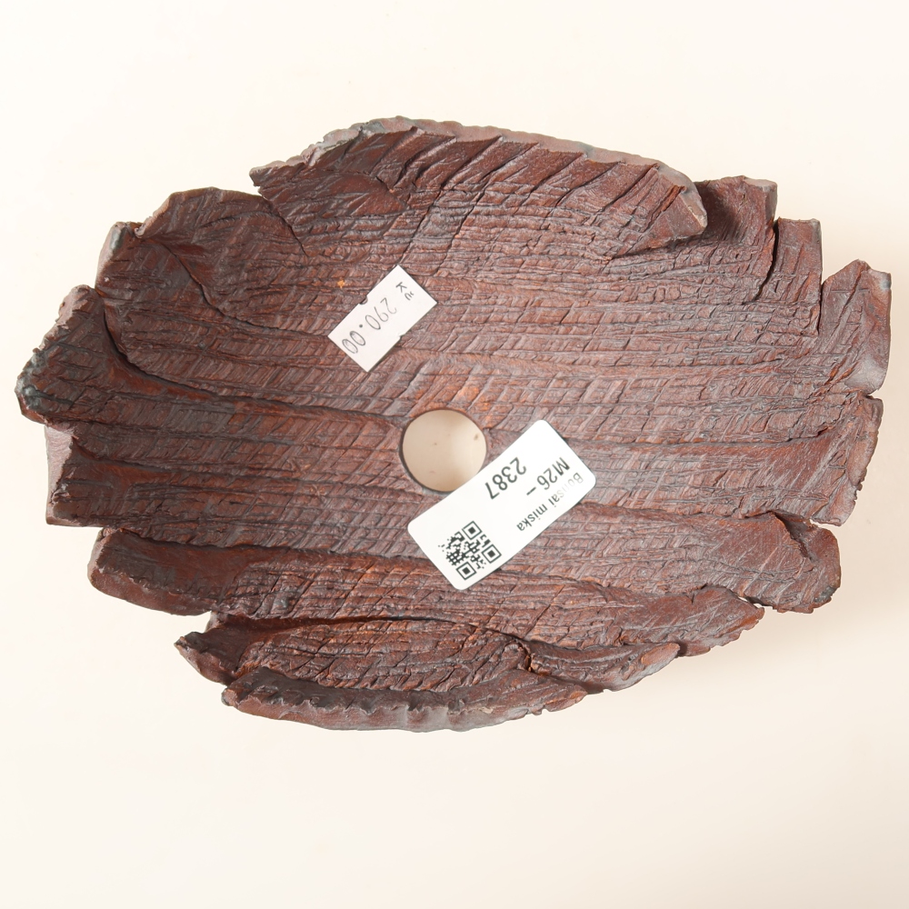 Guscio in ceramica  15,5 x 12 x 9 cm, colore marrone