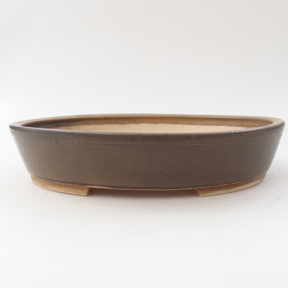 Ciotola bonsai in ceramica 22,5 x 20 x 4,5 cm, marrone