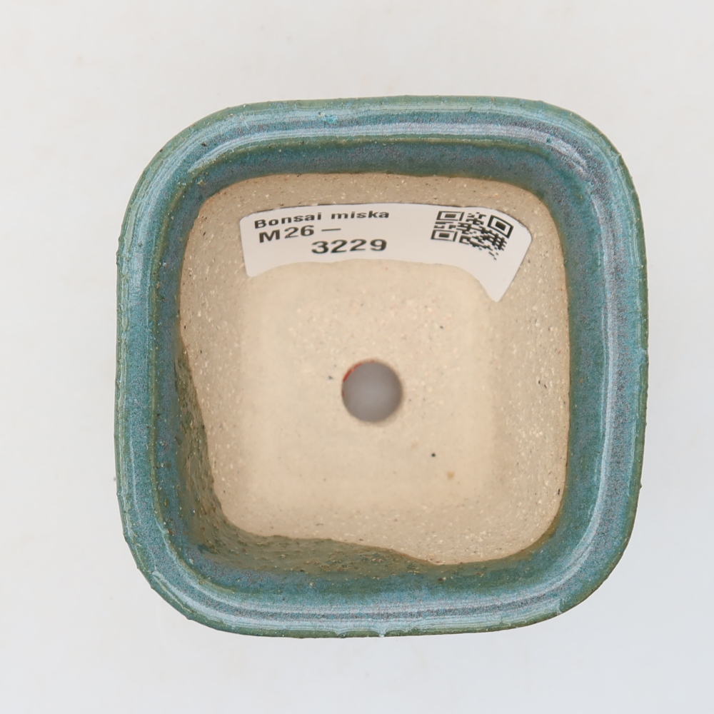 Ciotola bonsai in ceramica 6,5 x 6,5 x 5 cm, colore blu