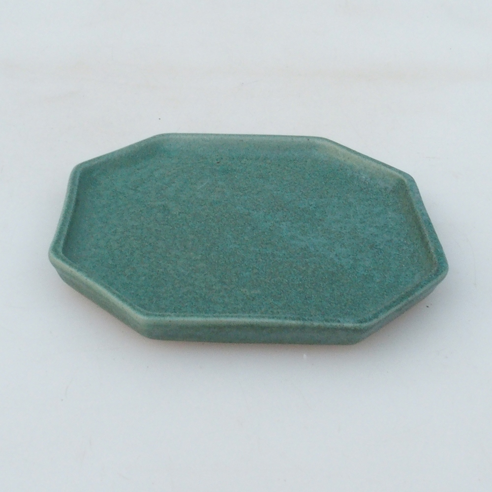 Piattino in ceramica H13 -12 x 12 x 1 cm - verde