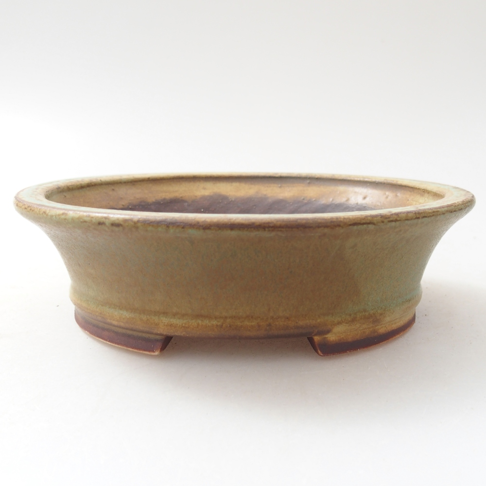 Ciotola per bonsai in ceramica 14 x 12,5 x 4 cm, verde