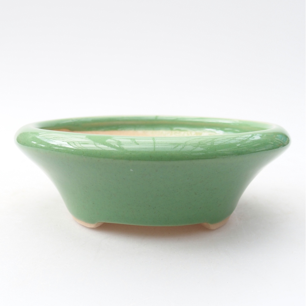 Ciotola bonsai in ceramica 13,5 x 13,5 x 4,5 cm, verde