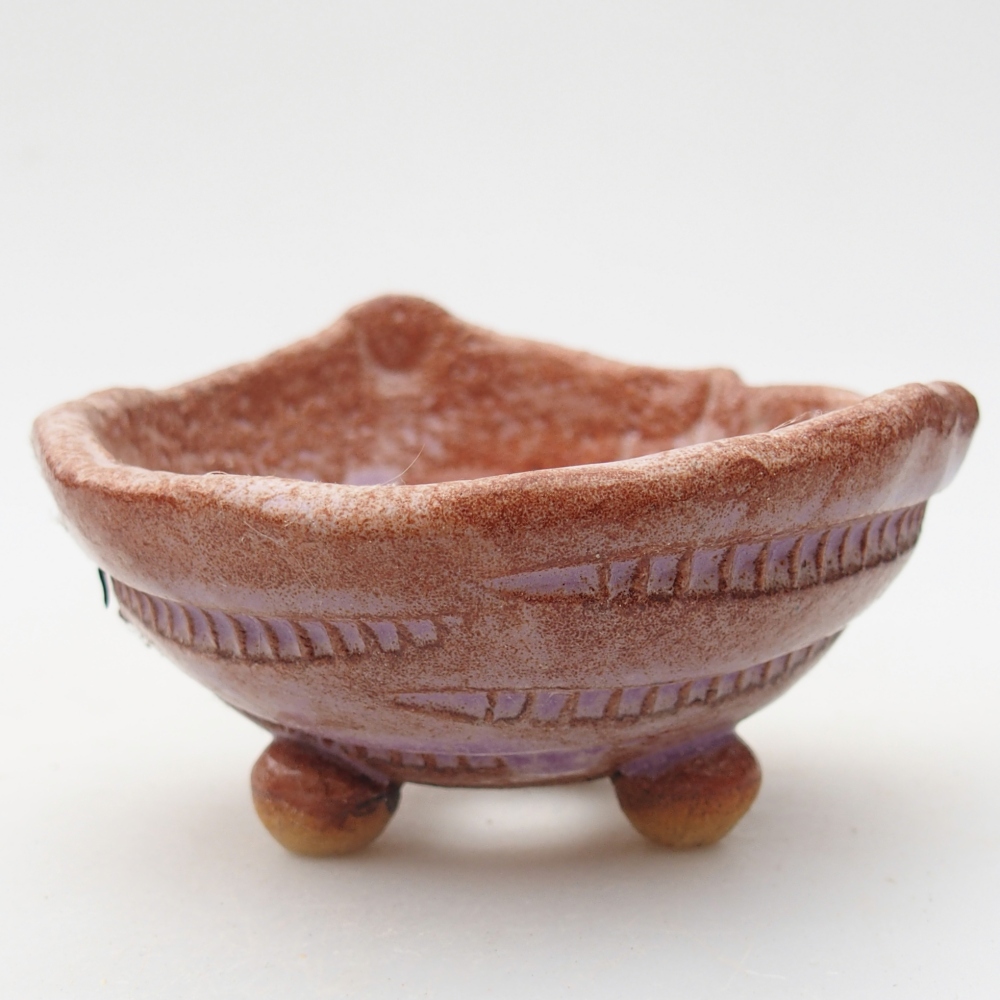 Conchiglia in ceramica 9 x 8,5 x 6,5 cm , colore viola