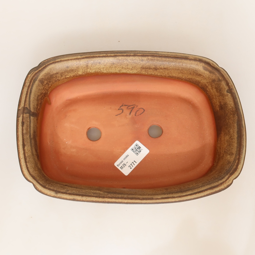 Ciotola in ceramica  24 x 17 x 6 cm, colore marrone