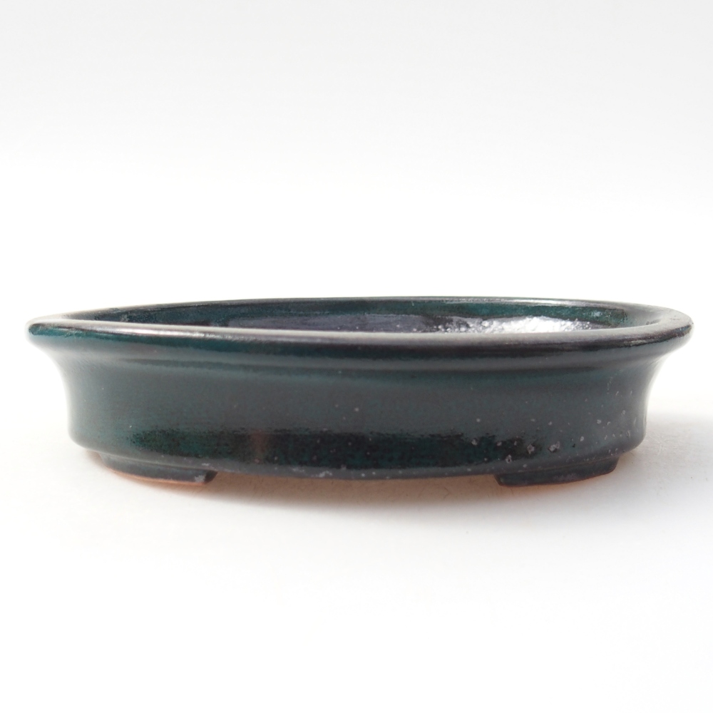 Ciotola bonsai in ceramica 13 x 10,5 x 3 cm, verde