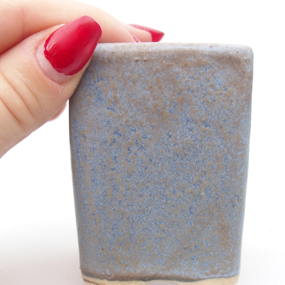 Ciotola bonsai in ceramica 5 x 5 x 6,5 cm, colore blu