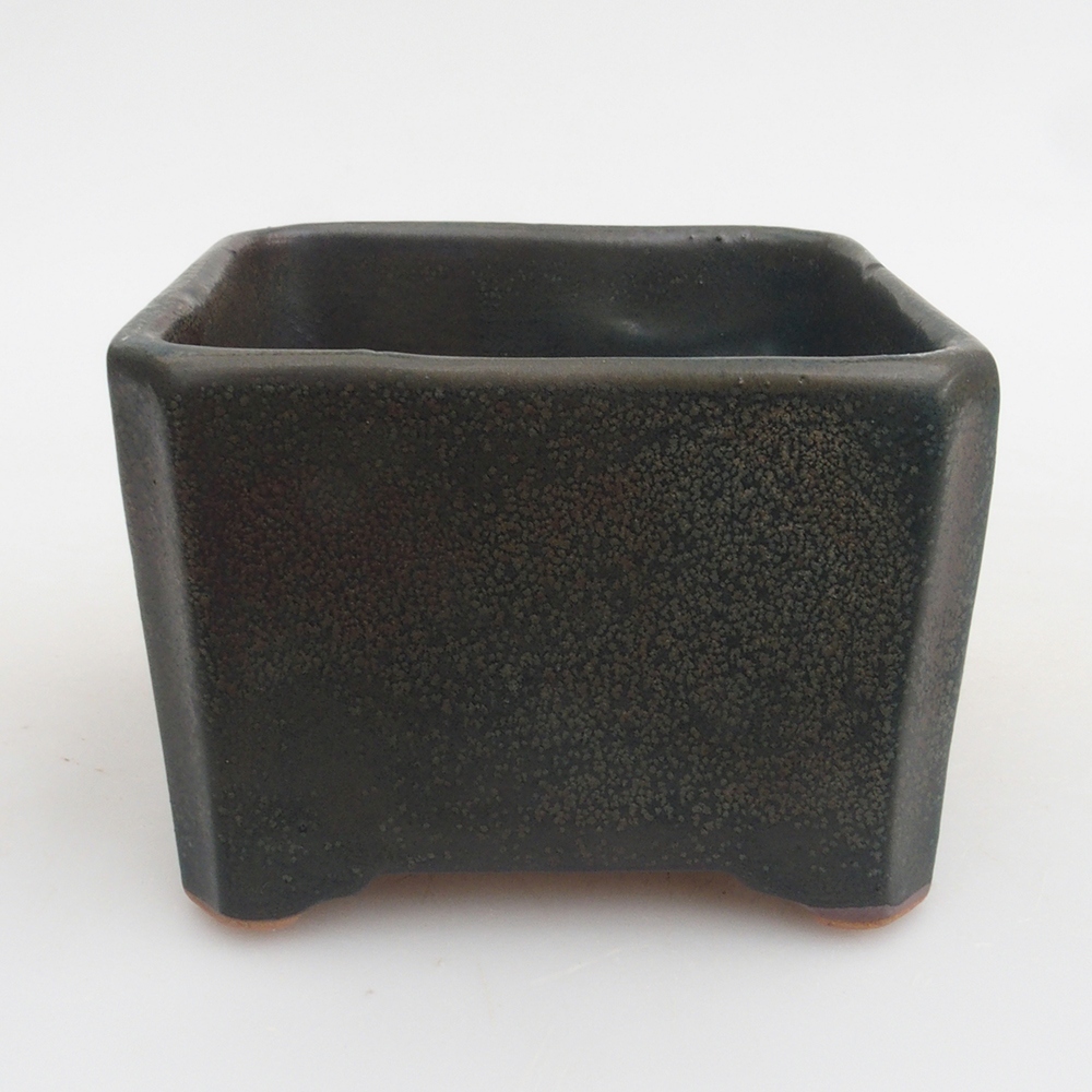 Ciotola bonsai in ceramica 9,5 x 9,5 x 7 cm, grigio