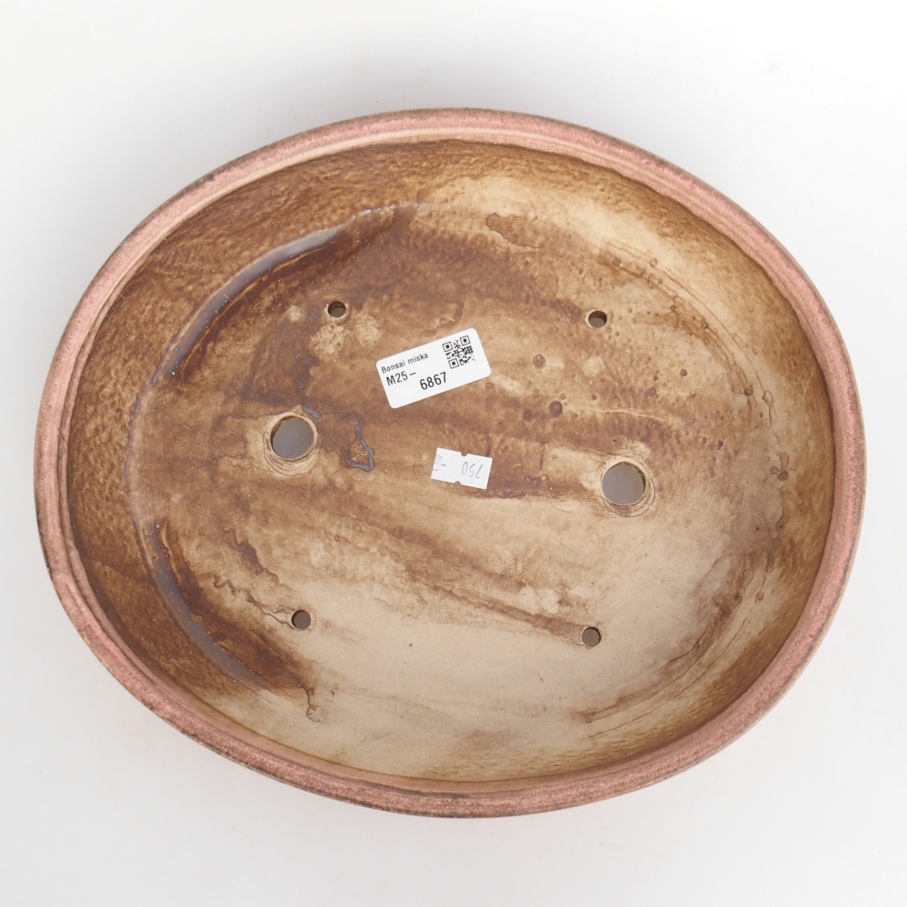 Ciotola bonsai in ceramica 28 x 24 x 6 cm, rosa