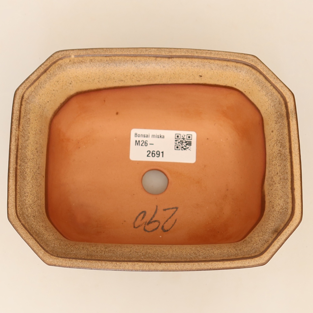 Ciotola in ceramica  15 x 12 x 7 cm, colore marrone