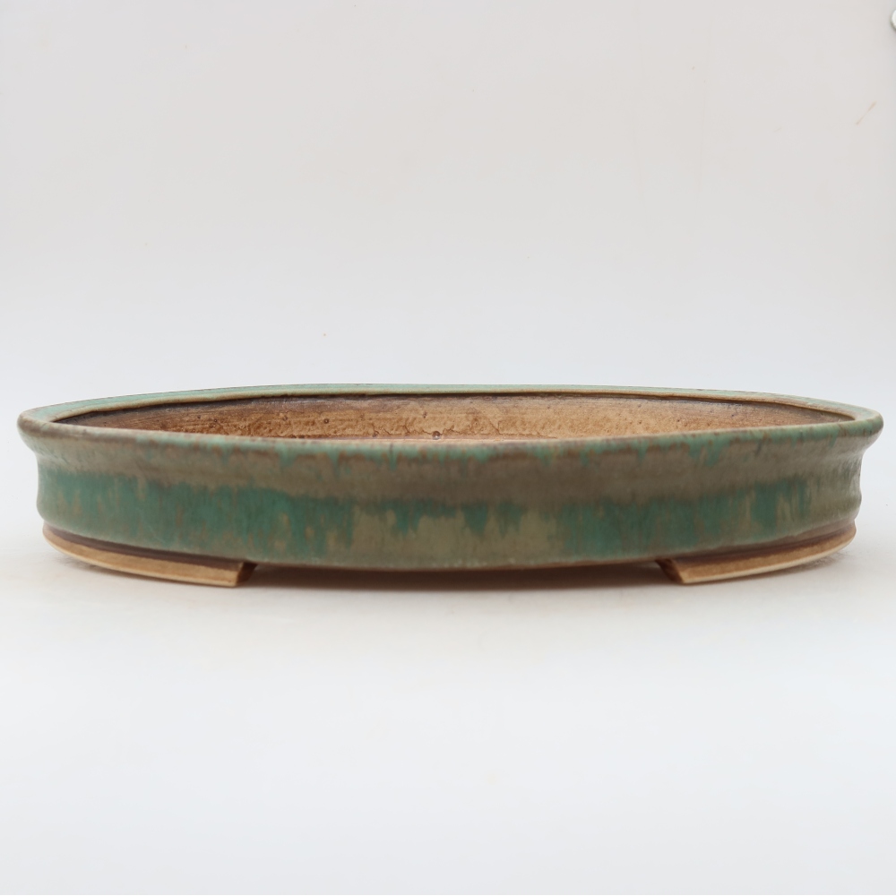 Ciotola bonsai in ceramica 31 x 27 x 4,5 cm, verde