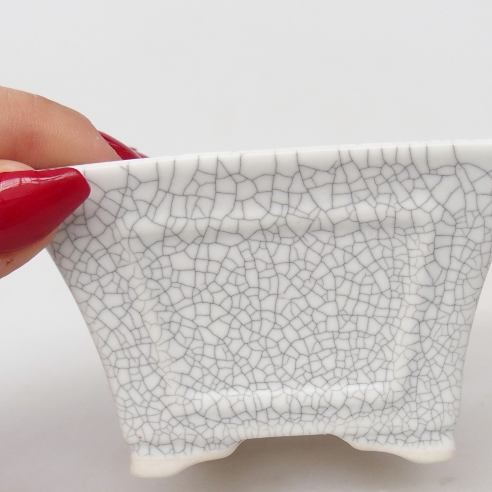 Ciotola bonsai in ceramica 8,5 x 8,5 x 5 cm, colore raku