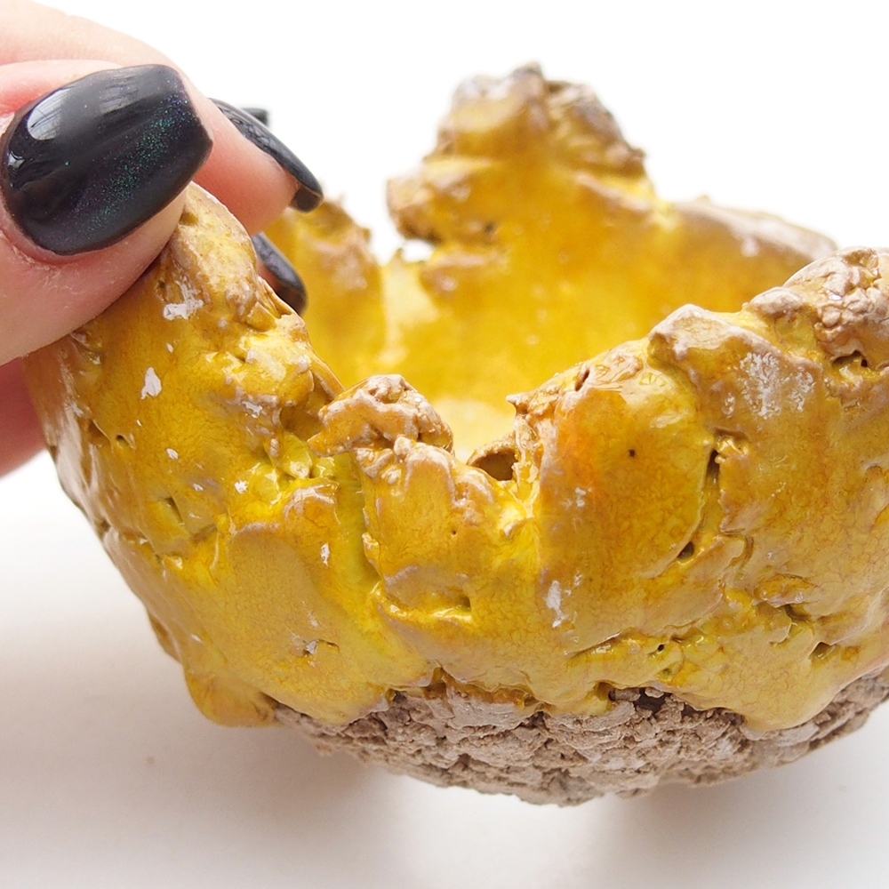 Conchiglia in ceramica 9,5 x 9,5 x 6,5 cm , giallo