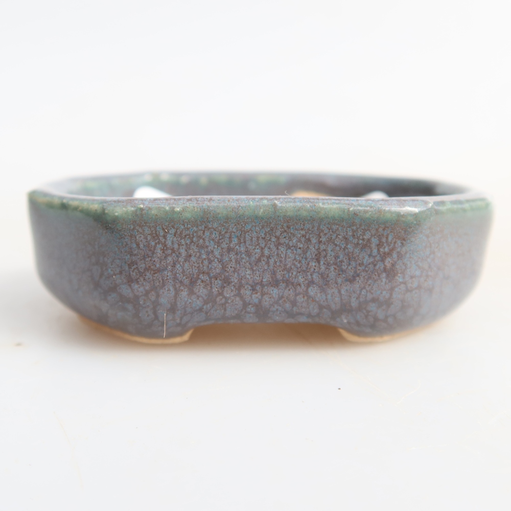 Vaso in ceramica per bonsai 5,5 x 4,5 x 2 cm, colore grigio