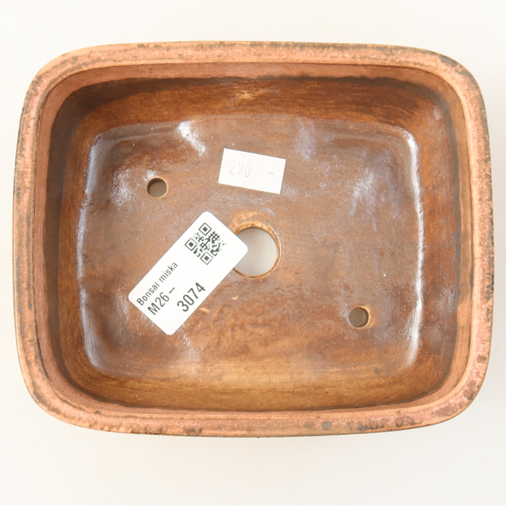 Ciotola bonsai in ceramica 14 x 11,5 x 4,5 cm, rosa