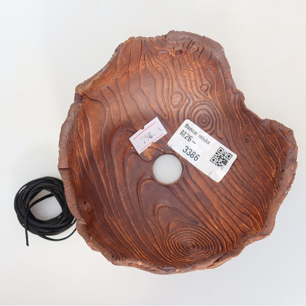 Contenitore in ceramica per Kokedama 12 x 12 x 7 cm, colore marrone