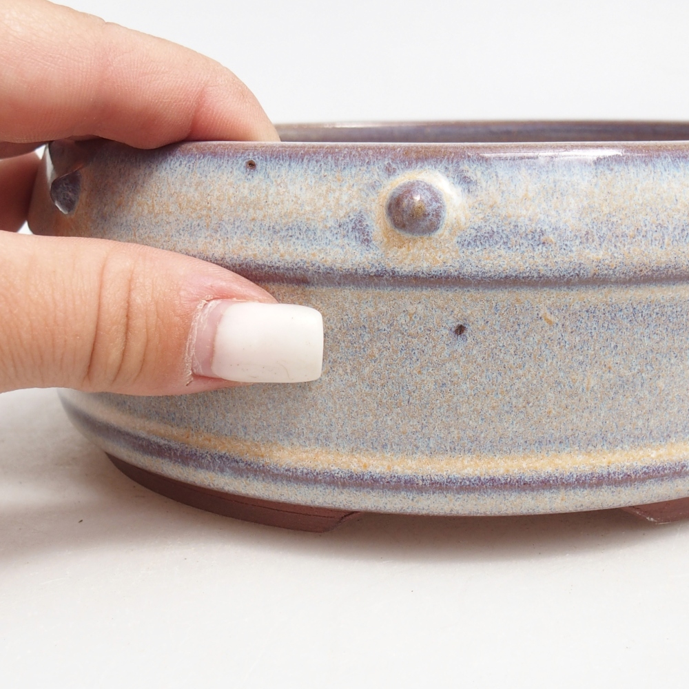 Ciotola bonsai in ceramica 16 x 16 x 6 cm, colore blu