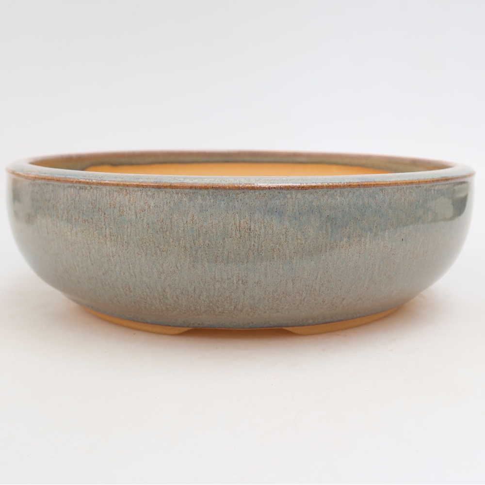 Vaso da bonsai in ceramica 22 x 22 x 6,5 cm, colore grigio
