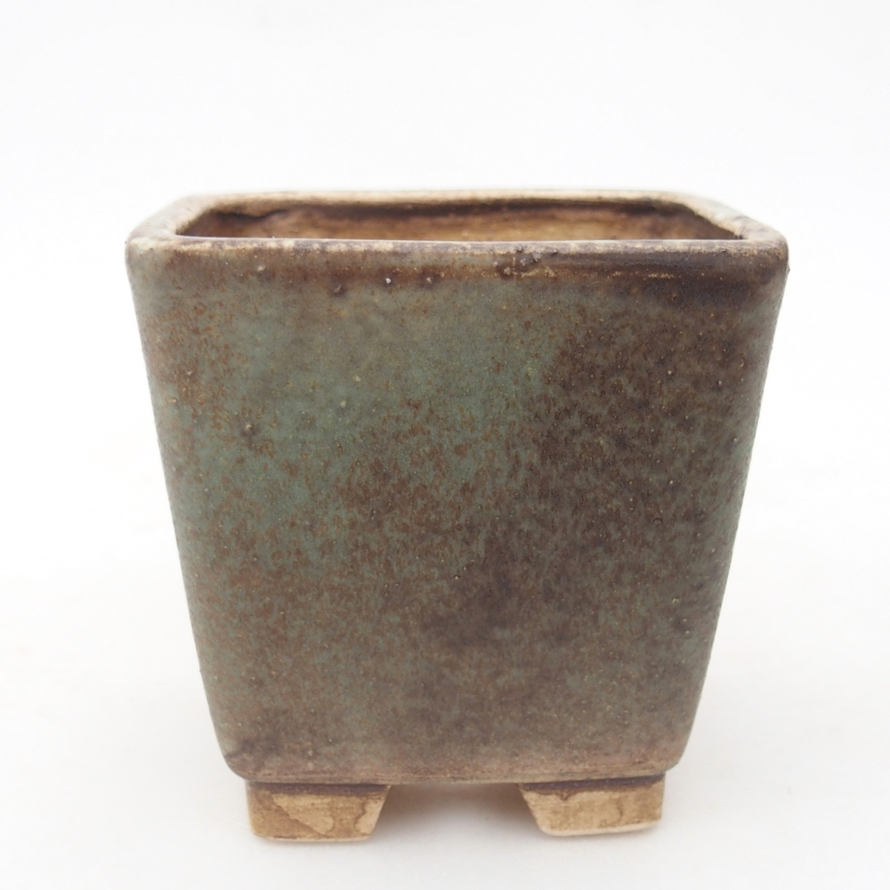 Ciotola per bonsai in ceramica 7,5 x 7,5 x 7,5 cm, verde