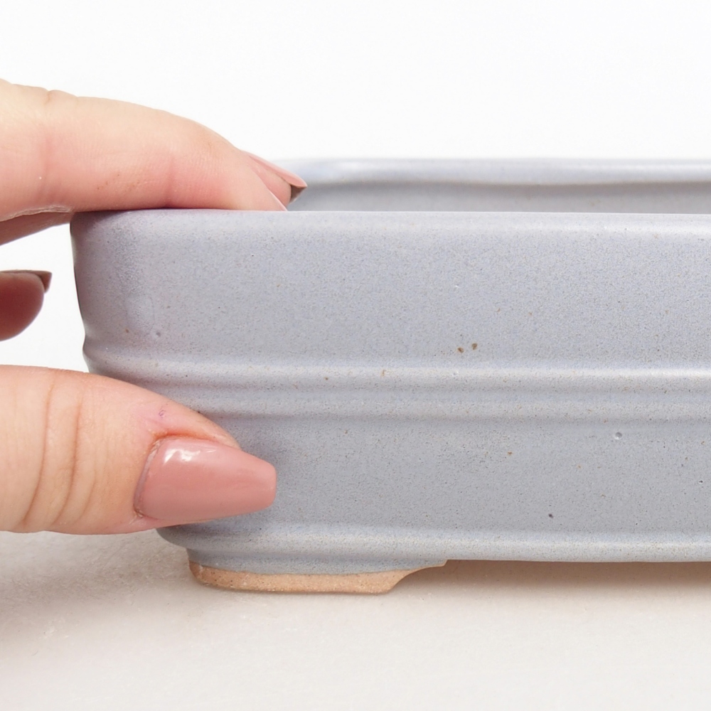 Ciotola bonsai in ceramica 16,5 x 12 x 5,5 cm, colore blu