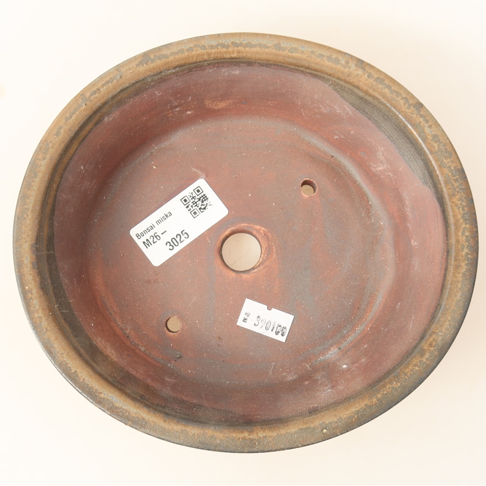 Vaso da bonsai in ceramica 17,5 x 16,5 x 4,5 cm, colore marrone