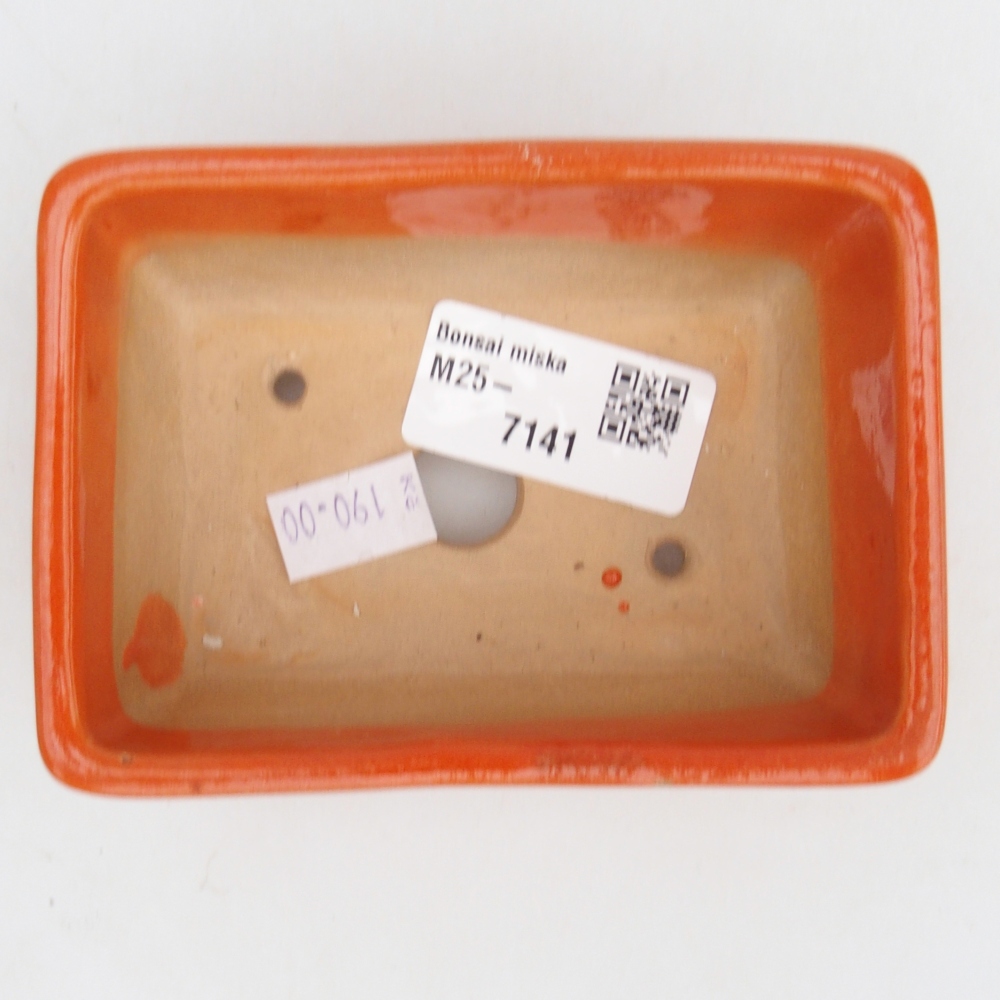 Ciotola bonsai in ceramica 26 x 26 x 8 cm, colore rosso