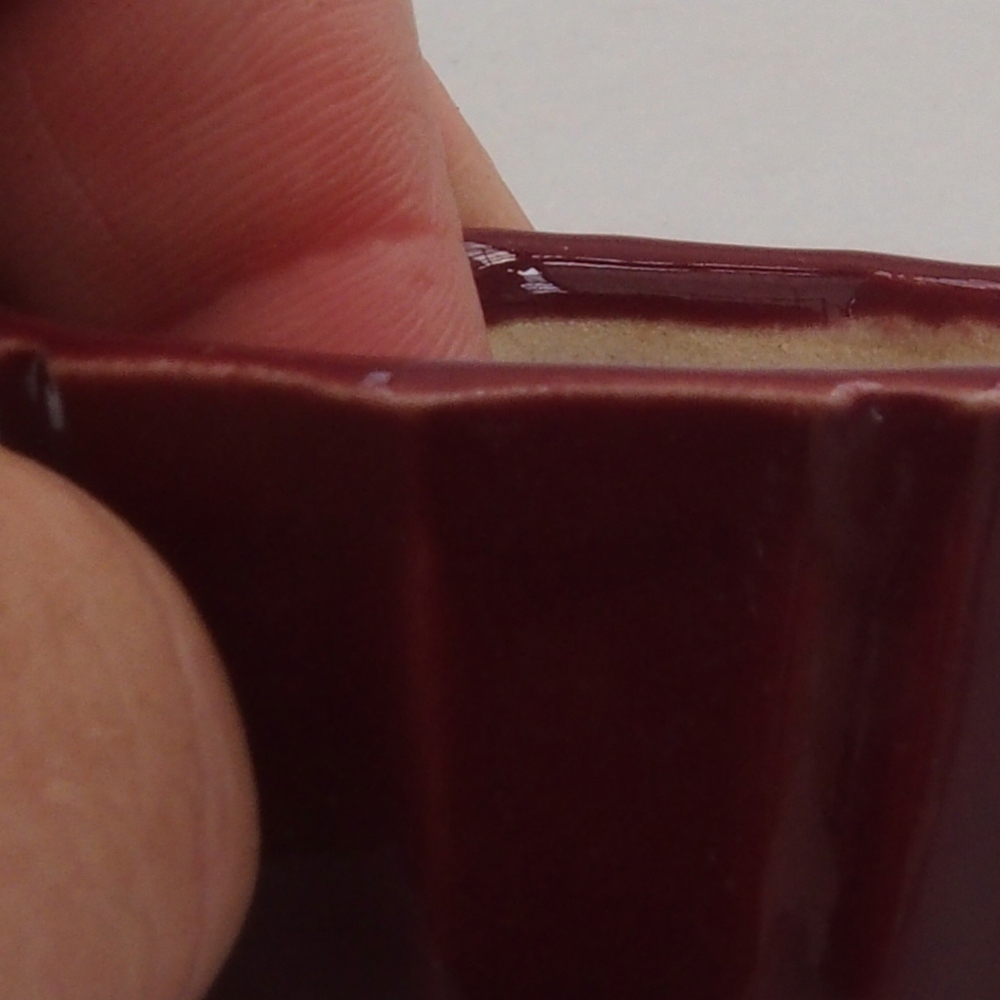 Ciotola per mini bonsai 5 x 5 x 3 cm, bordeaux