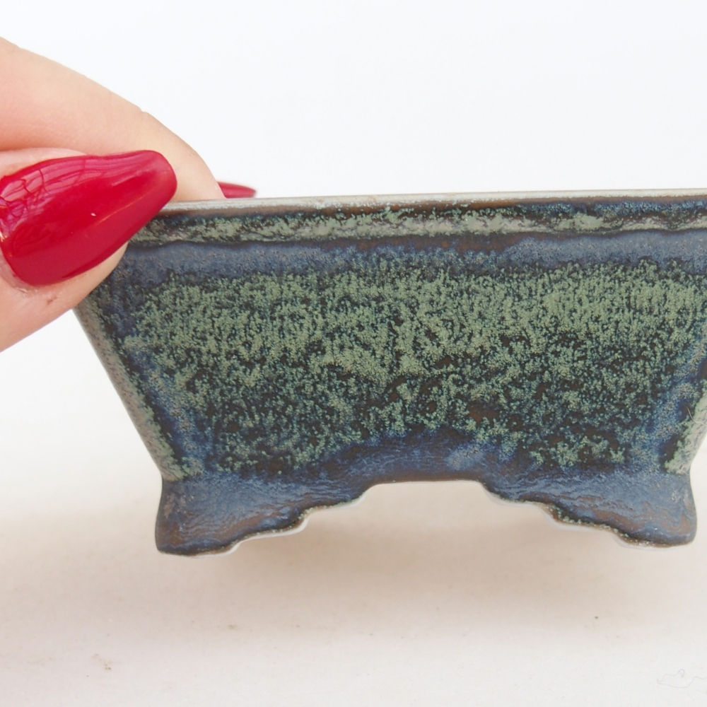 Ciotola per mini bonsai 8,5 x 7,5 x 4 cm, verde