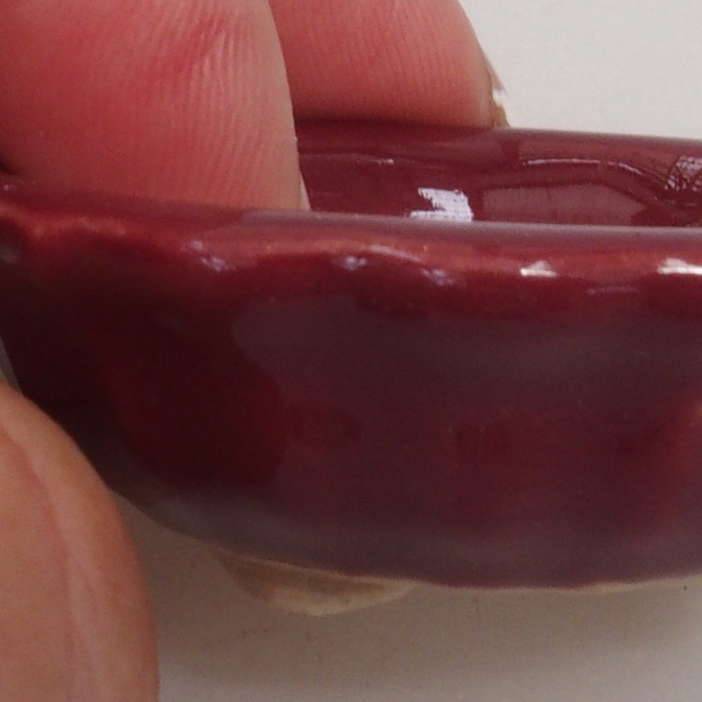 Mini bonsai 5 x 5 x 1,5 cm, colore bordeaux