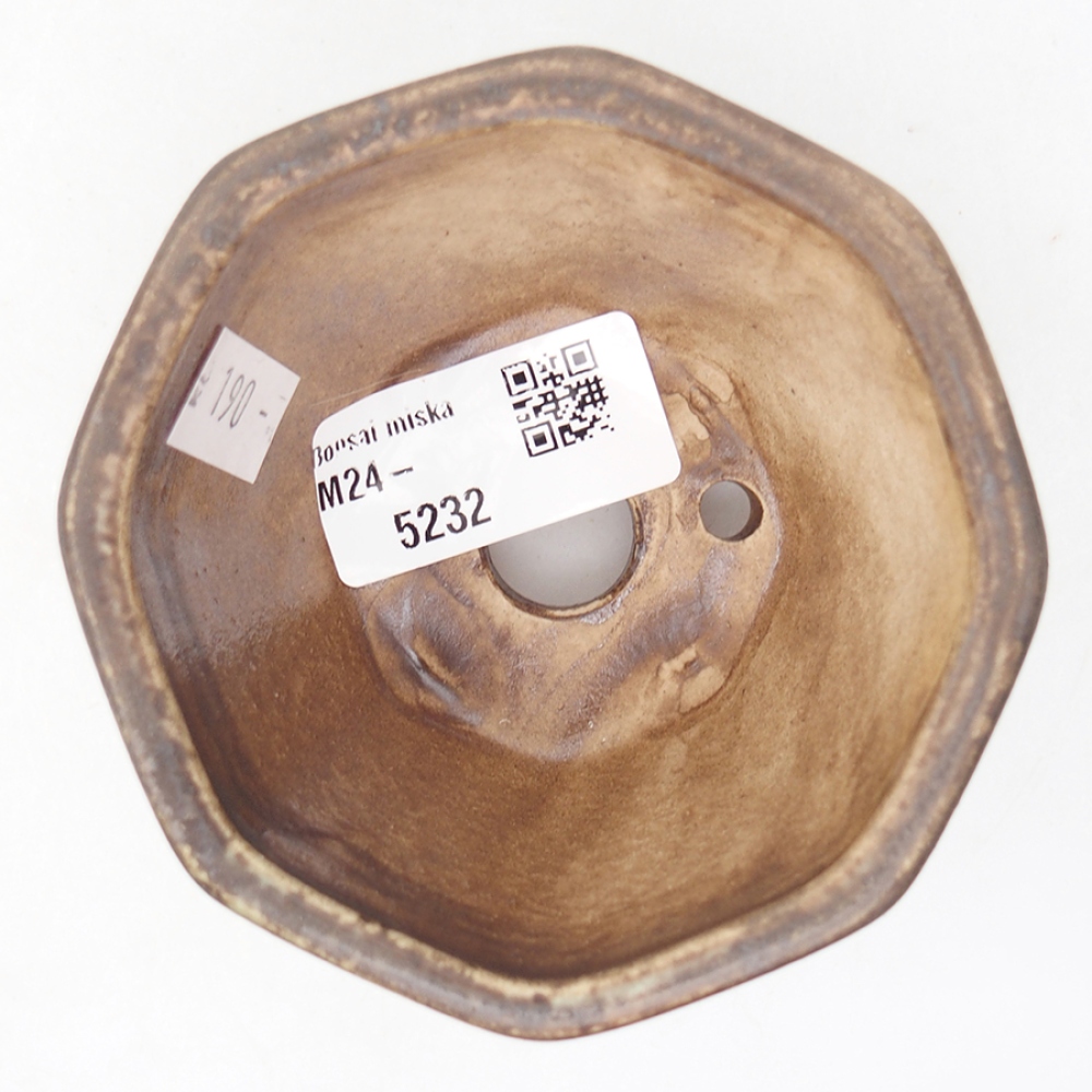 Ciotola per bonsai in ceramica 8,5 x 8,5 x 6 cm, marrone