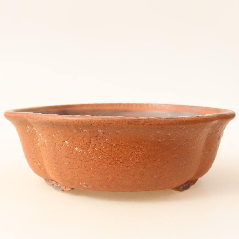 Vaso da bonsai in ceramica 18,5 x 16,5 x 6 cm, colore marrone