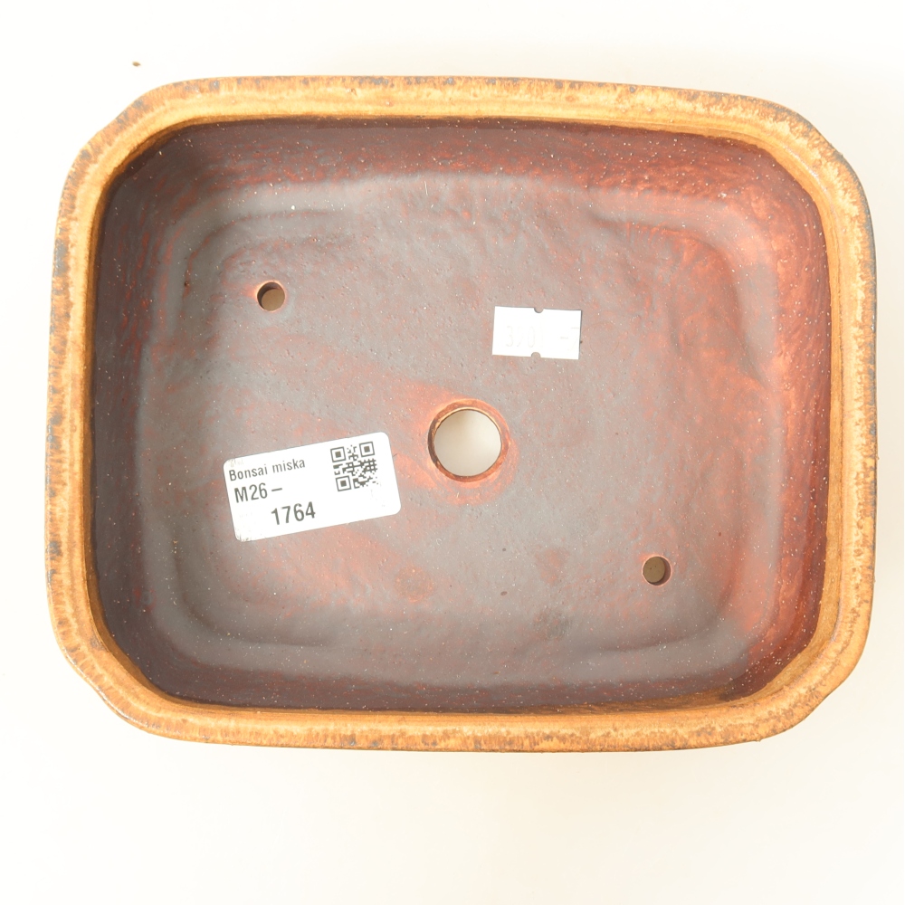 Ciotola per bonsai in ceramica 17,5 x 14 x 5 cm, marrone