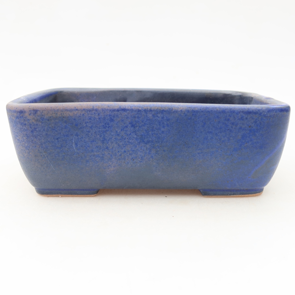 Vaso in ceramica per bonsai 16 x 10,5 x 5,5 cm, colore blu