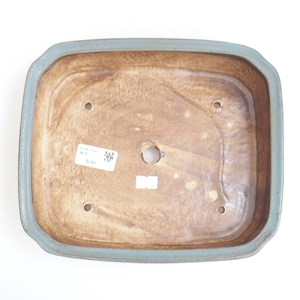 Ciotola bonsai in ceramica 24 x 20,5 x 6 cm, colore blu