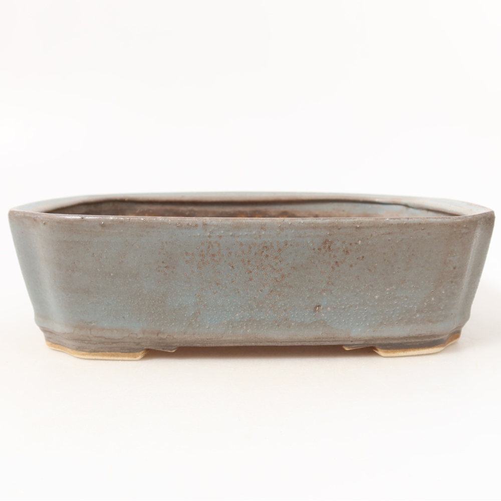 Vaso da bonsai in ceramica 21,5 x 18 x 6 cm, colore blu