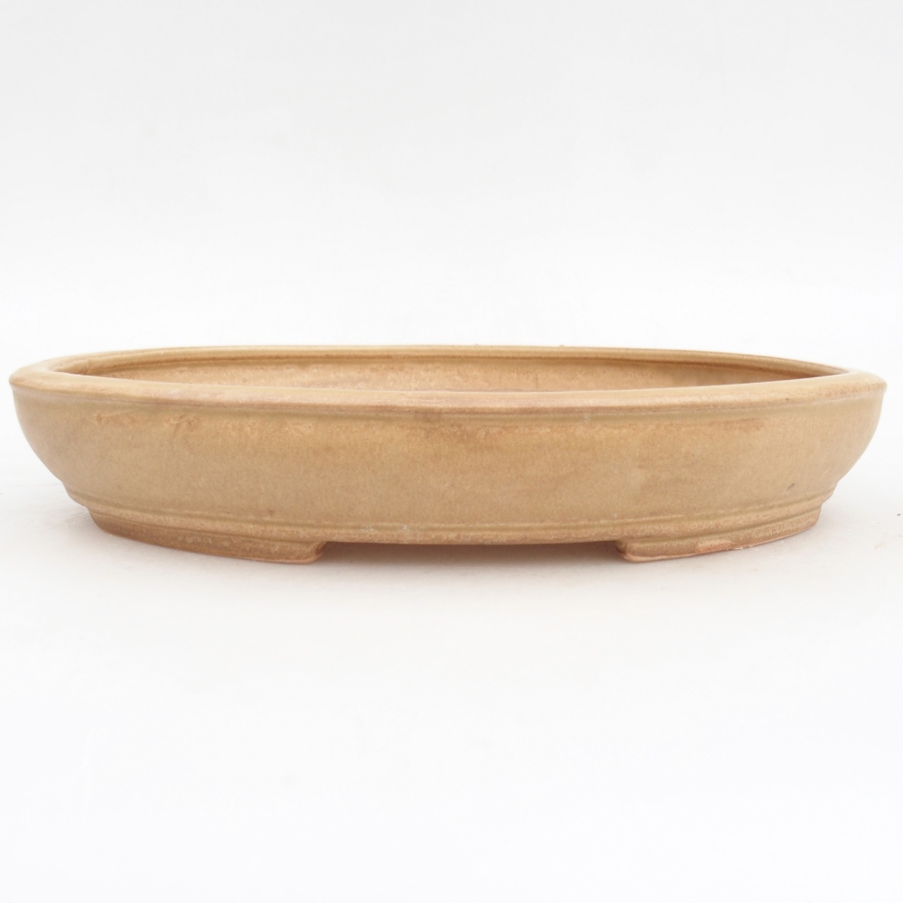 Ciotola per bonsai in ceramica 24,5 x 20 x 4 cm, colore beige