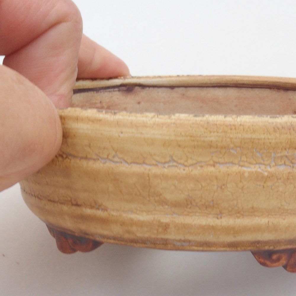 Ciotola per bonsai in ceramica 10 x 8,5 x 4 cm, marrone