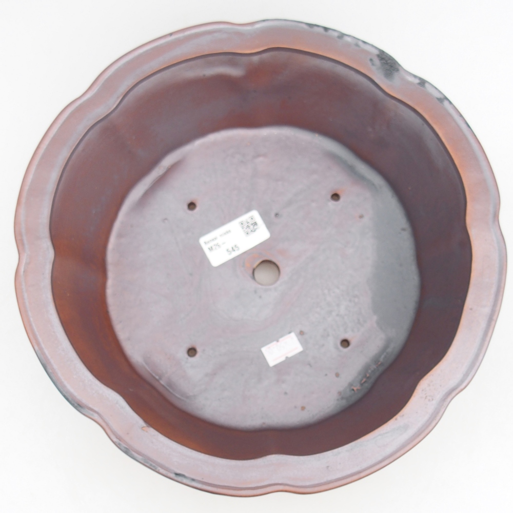 Ciotola bonsai in ceramica 26,5 x 26,5 x 8,5 cm, colore metallo