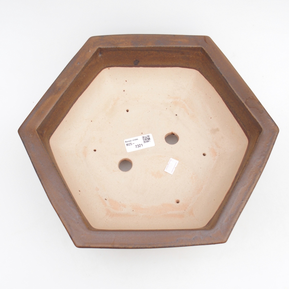 Ciotola bonsai in ceramica 32 x 28 x 10 cm, marrone