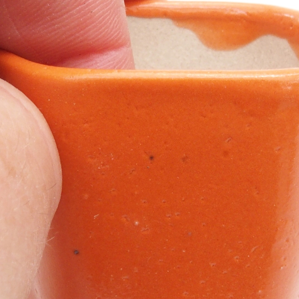 Ciotola per mini bonsai 5 x 5 x 5 cm, arancione