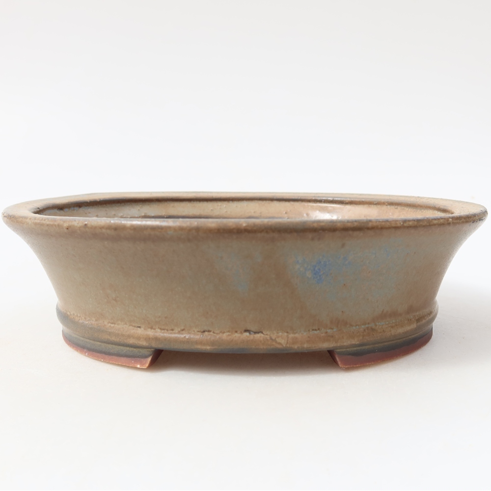 Vaso da bonsai in ceramica 17,5 x 16,5 x 5 cm, colore blu