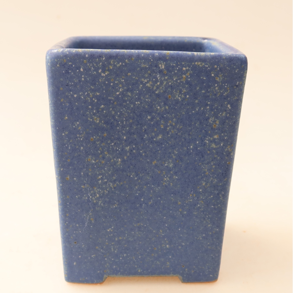 Vaso da bonsai in ceramica 7,5 x 7,5 x 10 cm, colore blu