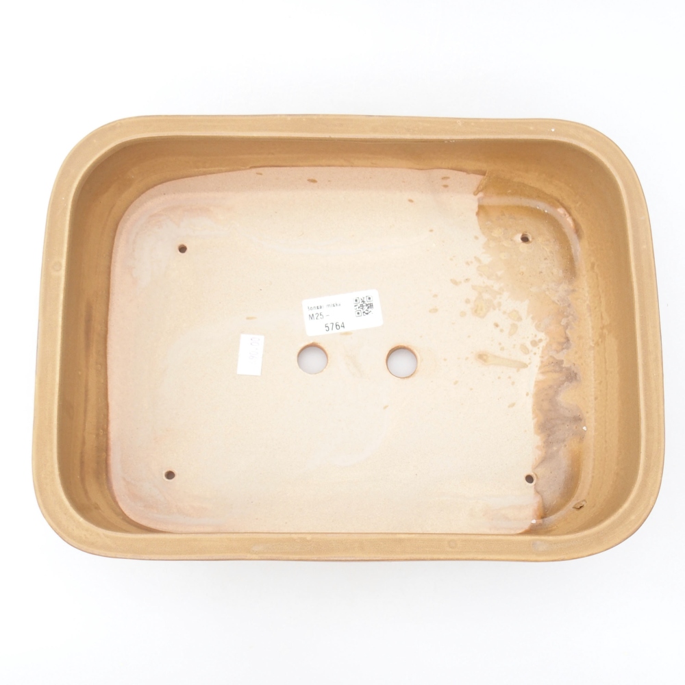 Ciotola bonsai in ceramica 28 x 21 x 7,5 cm, colore beige