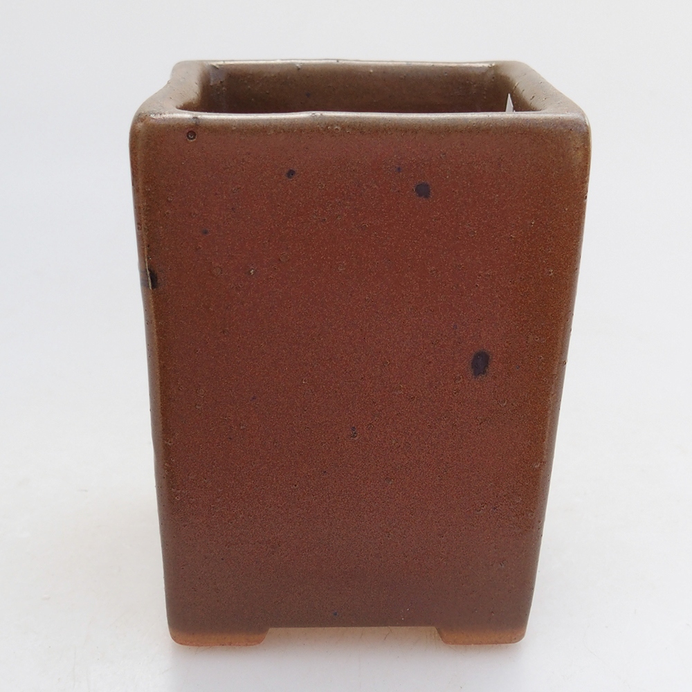 Ciotola per bonsai in ceramica 7,5 x 7,5 x 10,5 cm, marrone