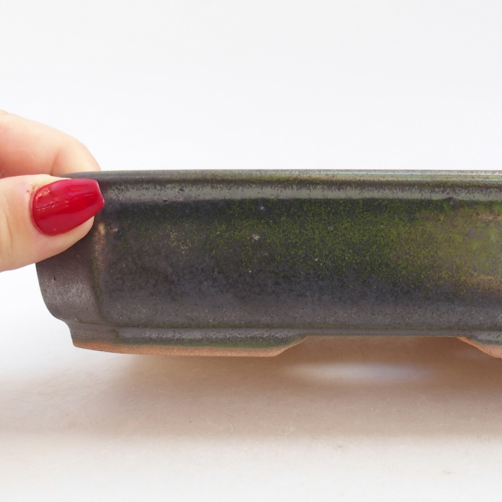 Ciotola bonsai in ceramica 26 x 26 x 8 cm, colore rosso