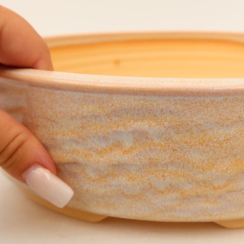 Vaso da bonsai in ceramica 27 x 27 x 7 cm, colore beige