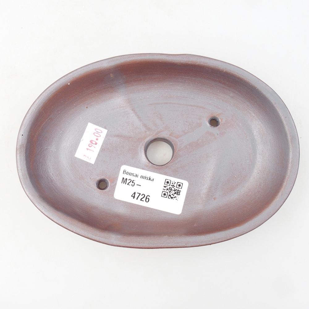 Ciotola bonsai in ceramica 15,5 x 11 x 3 cm, colore metallo