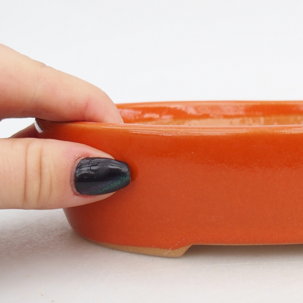 Ciotola bonsai in ceramica 17 x 14 x 4 cm, arancione