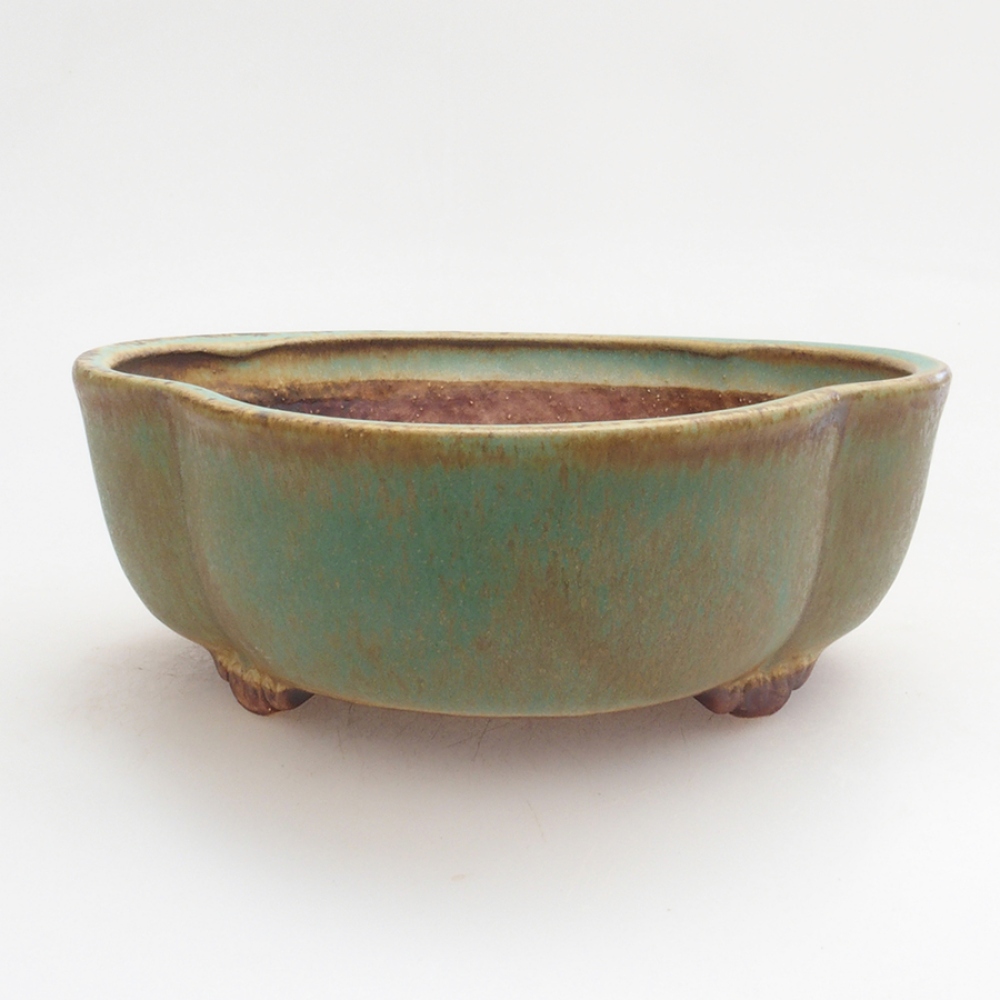 Ciotola per bonsai in ceramica 10 x 8,5 x 4 cm, marrone