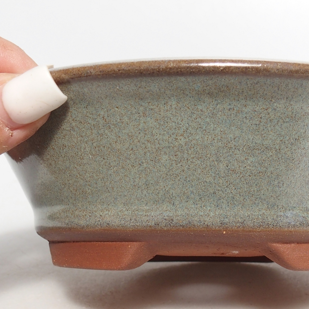 Ciotola bonsai in ceramica 15 x 15 x 5 cm, verde