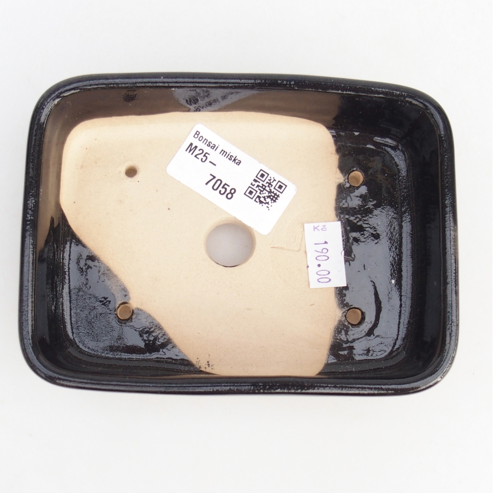 Ciotola bonsai in ceramica 26 x 26 x 8 cm, colore rosso